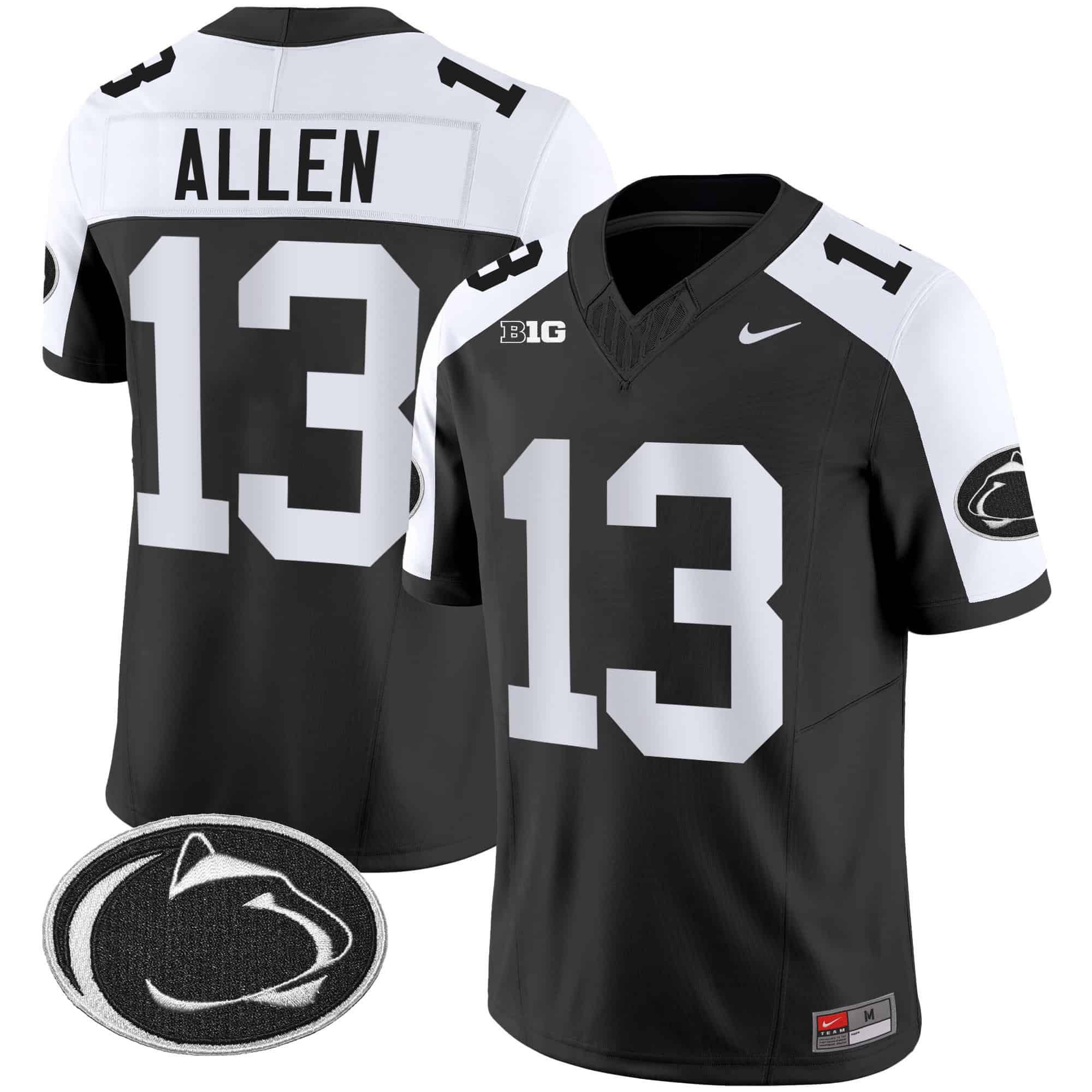 Men Penn State Nittany Lions #13 Allen Black 2024 Nike Vapor Limited NCAA Jersey